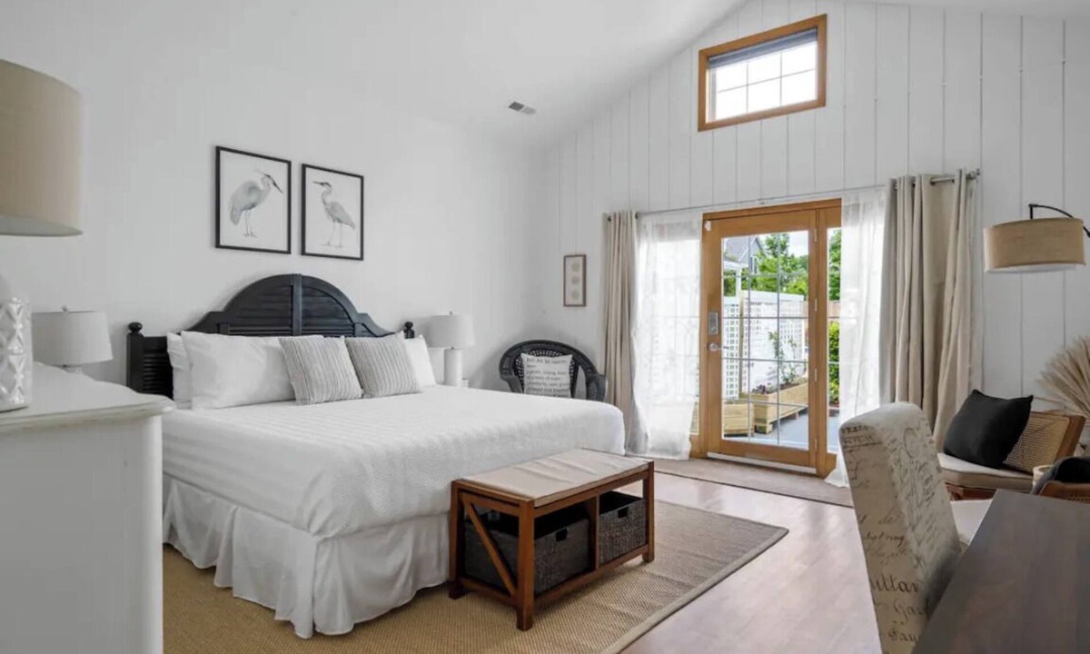 Rehoboth Beach Hotel | Blue Heron Room — Spacious Coastal Luxury with a Private Garden Patio
