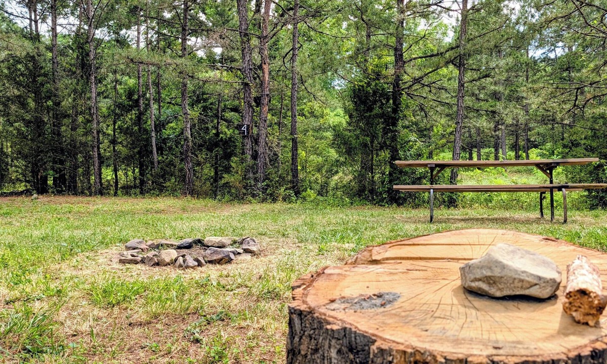 Oden RV Rental | Brookside Tent Site #4 at Ouachita Campground at Edendell