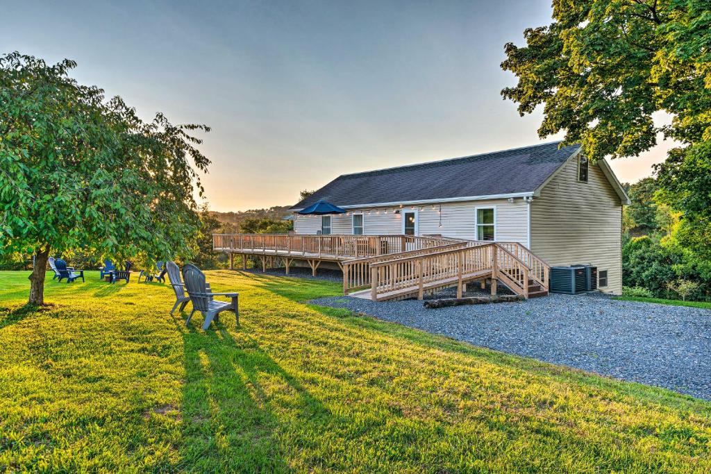 Rebuck House | Deck & Game Room: Home in Pennsylvania Countryside