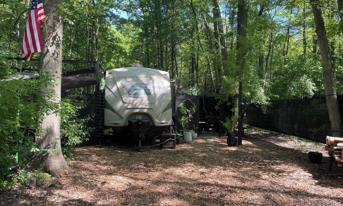 Wheeler House | Glamping 4 miles from Dunes State Park close to town however secluded& private.