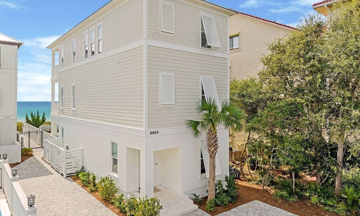 Seacrest House | Luxury Shellstone Beachfront Cottage Seacrest Beach Florida Private Pool Beach Access