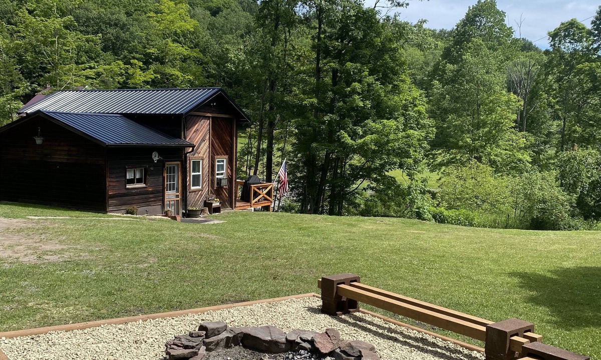 Dushore Cabin | The Railroad Scale House: 40 private acres & creek