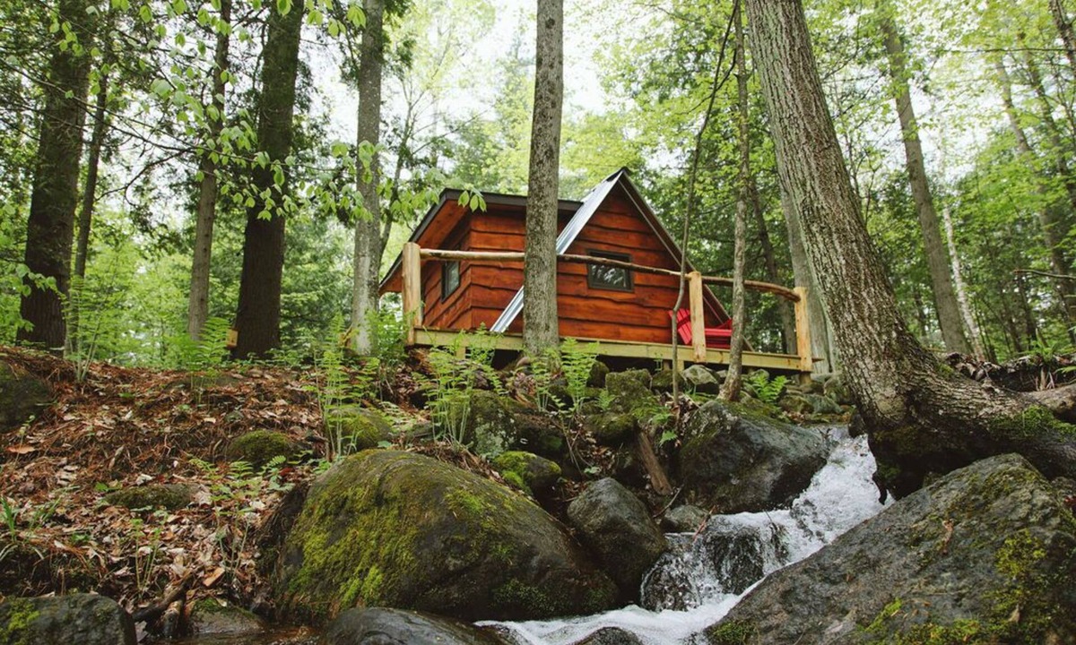 North Pole Cabin | Whiteface Camp with Hot Tub, Private Creek and A-Frame