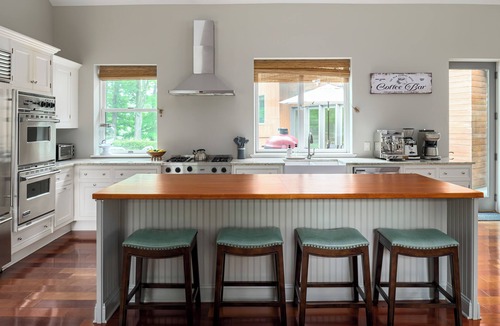 Middle Hope House | A Restored Schoolhouse With Movie Theater, Firepit, and Heated Pool