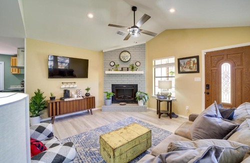 Barling House | Barling Vacation Rental: Fenced-In Yard w/Hot Tub