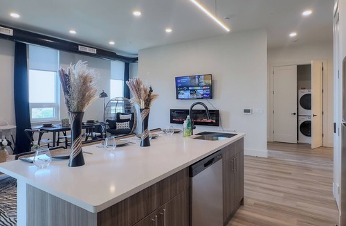 East Orange Apartment | Boho Black 2BR 2BA Getaway, Sleeps 10, Free Parking Save 20%