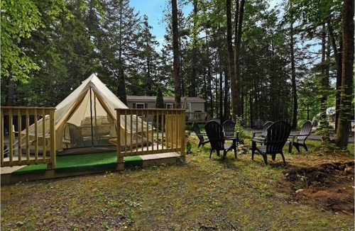 Lake Luzerne RV Rental | Enchanting 1-bedroom Yurt Tent in a campground, in peaceful Lake Luzerne getaway