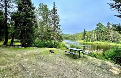 Fort Kent Mills RV Rental | Junction 19 & Co. - Peaceful Northern Maine Riverfront Camping Site #2 - In Town
