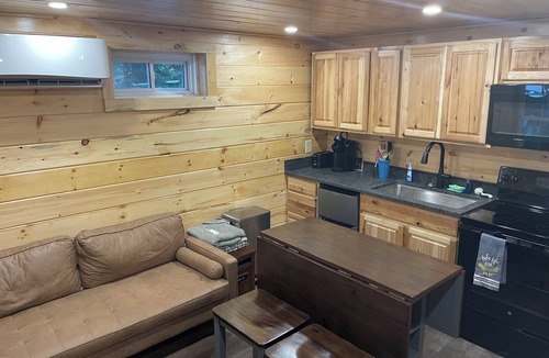 North Anson Cabin | Lake paradise- Cozy 2-bedroom first floor of the cabin. Walkout to the lake.