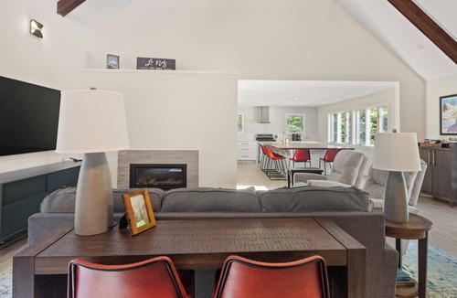 Stowe Area House | Modern House with Firepit just off Mountain Rd, 5 Minutes to Ski Resort