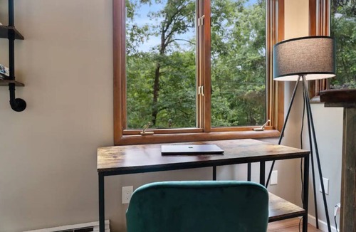 East Stroudsburg House | Modern Poconos Elegance Fire Pit, Hot Tub, Games