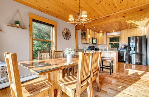 Sunday River Area Cabin | Mountain View Chalet with Hot Tub and Game Room