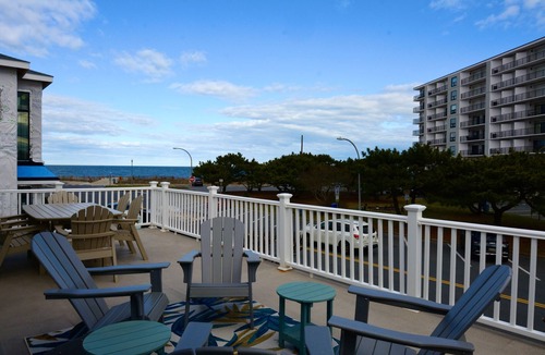 The Pines House | Ocean Block North Rehoboth Beach House Parking Porch with Views