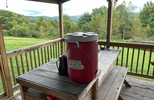 Unadilla Cabin | Our Rustic off grid Serenity Camp is 190 sq ft and 2300 feet through the woods.
