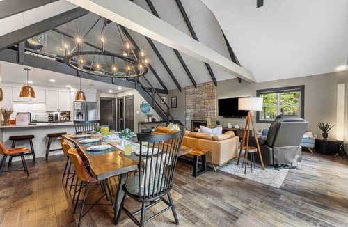 Locust Lake Village Ski Chalet | PBJ Chalet – Modern Pocono Stay w/Game Room, EV Charger & Fireplaces