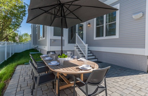 Dodds Addition House | Rehoboth Beach House Rec Room Parking Patio