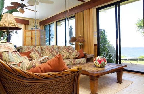 Poipu Condo | Sea Cove Hideaway Stunning Oceanfront Views With A/C End Unit At Poipu Shores