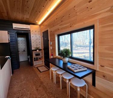 Quakertown House | Spruce: Tranquil Modern Family Tiny Home Pod with 300-Acre Forest Views near Quakertown, Pennsylvania