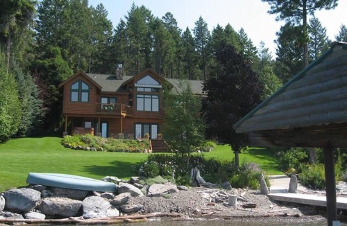 Woods Bay House | Sunset Cabin - Flathead Lake, Exquisite Log Home and Guest Cabin. Sleeps 12