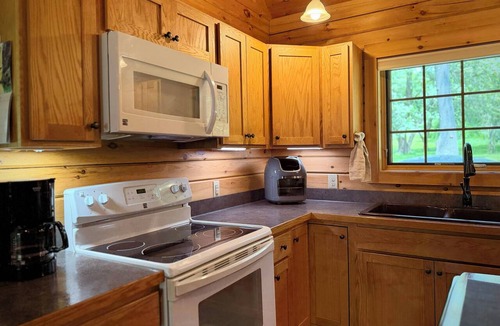 Cohocton Cabin | Timber Haven - Serene year-round log home getaway with gas fireplace, HVAC, WiFi