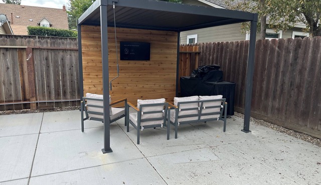 3BR/2BA Home with Private Gated Backyard, Outdoor TV & BBQ