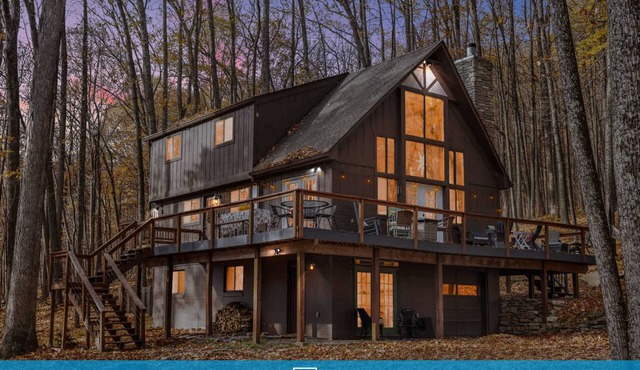 5BR chalet w/BBQ grill & deck
