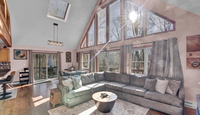 A-Frame Chalet - Mountain modern in Big Bass Lake with pool!