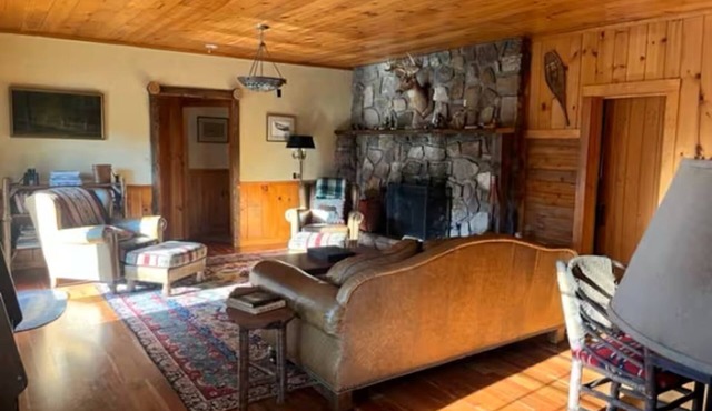 Adirondack waterfront lodge on Rainbow Lake