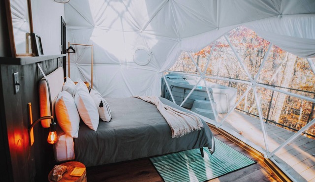 Apple Blossom Geodesic Dome at Starlight Haven Resort