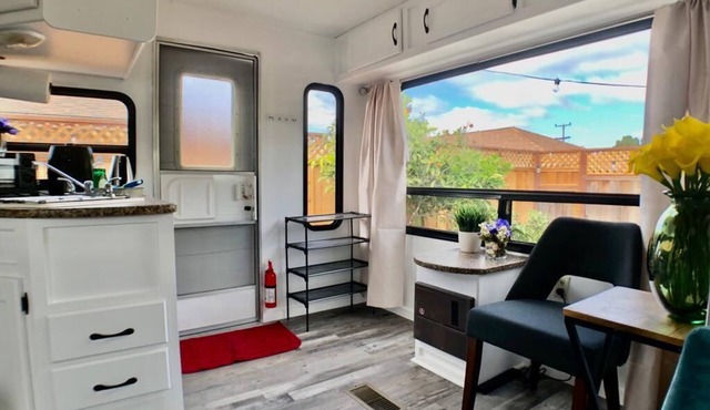 Backyard Glamping in Camper RV