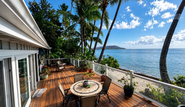 Beachfront South Shore Retreat with Stunning Ocean View Deck, Surf Near Waikiki