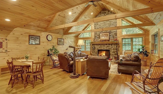 Beautiful log cabin on 175 acres with trails