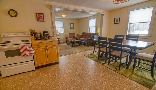 Easy access to VAST snowmobile trail system and local mountain bike trails in Randolph Center