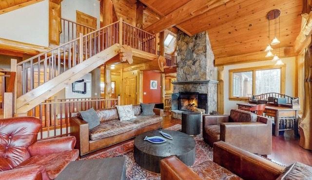 Expansive Getaway with Mountain Views, Hot Tub, Home Theater & Game Room