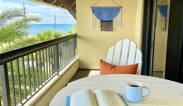Gulf View Stunner! Balcony, Pool, Hot Tub