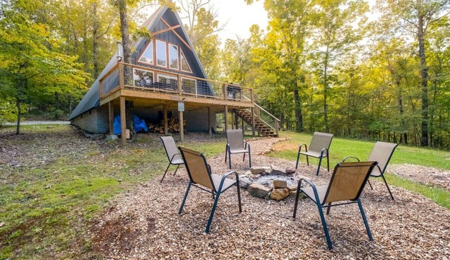Hidden A-Frame at Double Bridge with Firepit