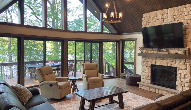 Lakefront Retreat with Private Dock and Hot Tub