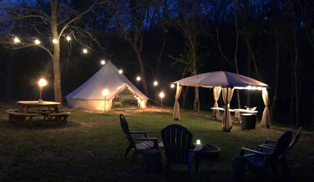Large Canvas Bell Tent on Kings River