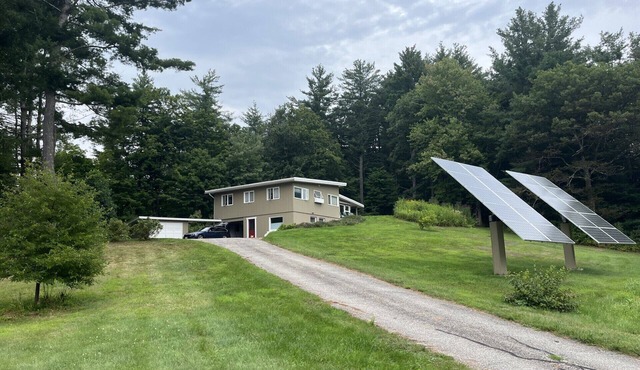 Mid Century Modern home with distant views of Mount Greylock Summit.