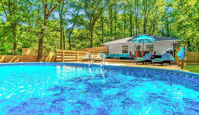 Modern Contemporary 3BR Getaway Near ATL Pool HotTub BBQ