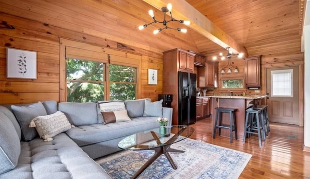 Modern log cabin between the beach and Disney in Geneva