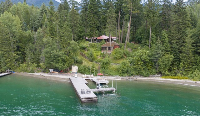 New Listing | Lakefront Cabin on Flathead Lake | Private Beach, Dock & Cherry Orchard