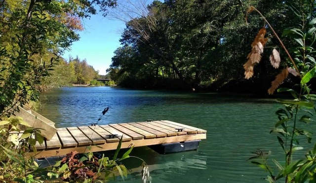 Private River Tent Camping with Kayaks & Outdoor Bathhouse! Pet friendly!