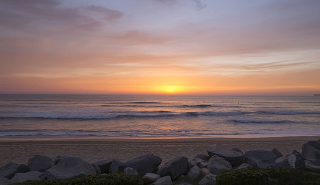 Relax on the deck patio or beach and watch the dolphins frolicking in the waves