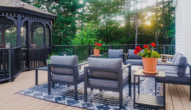 Spacious Lakes Region Retreat—Game Room & Gazebo