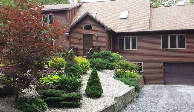 Stunning Berkshire custom luxury home in private wooded community- walk to lake