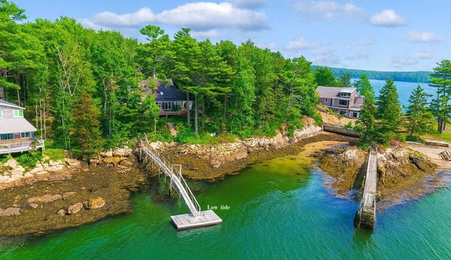 Stunning Waterfront Retreat with Private Dock, Water Views & Cozy Fireplace