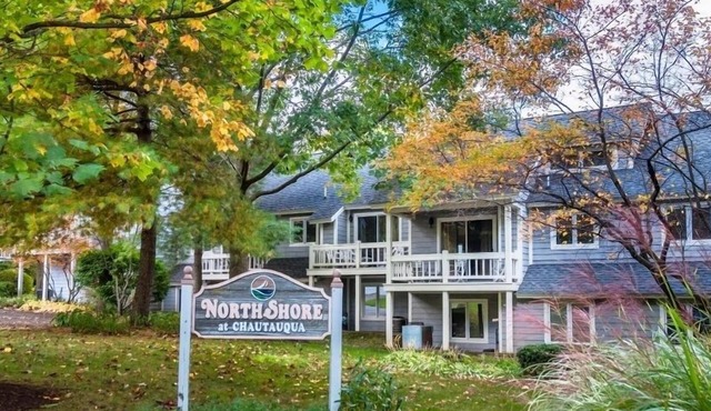 This is a timeshare condominium complex located on the northern end of Chautauqua Institution at 20 Elm Lane