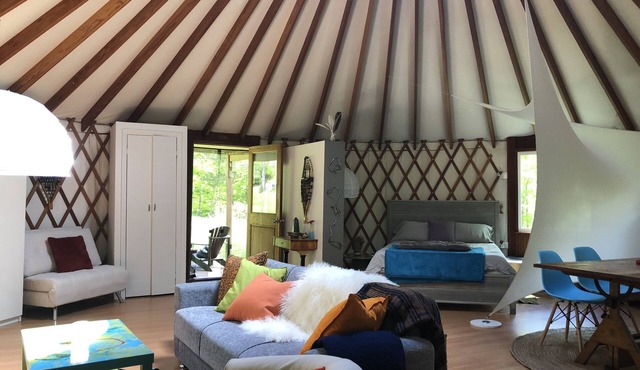 Totally secluded Yurt surrounded by waterfalls, brooks, cliffs and forest