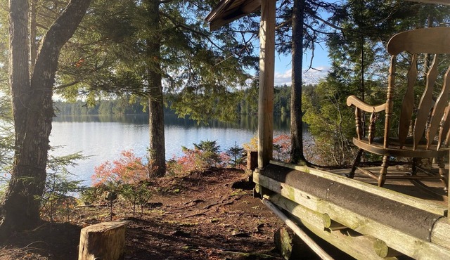 Walk to this secluded lakeside cabin in downeast Maine